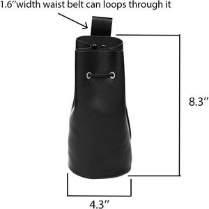 ClearUmm Medieval Leather Drawstring Belt Pouch Waist Bag Coin Purse for Renais